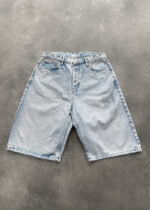 AKIMBO 801 BAGGY DISTRESSED DENIM SHORT - LIGHT WASH