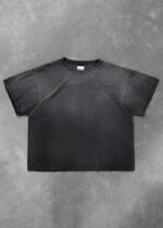 AKIMBO “CHAIN-PEEKER” LIGHT-WEIGHT TEE - SUN FADED BLACK