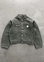 AKIMBO CROPPED CHORE JACKET - OLIVE