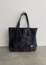 AKIMBO DISTRESSED TOTE BAG - FADED BLACK