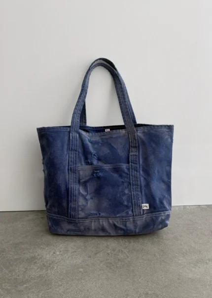 AKIMBO DISTRESSED TOTE BAG - FADED NAVY
