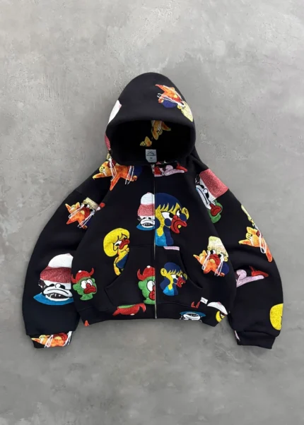 AKIMBO SLAWN NEIGHBORHOOD BLACK ZIP-UP