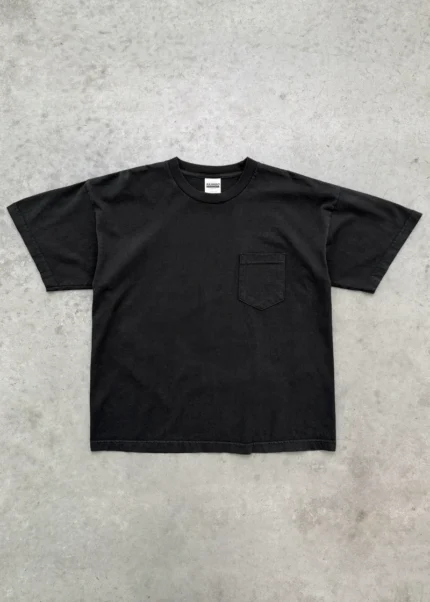 AKIMBO THE “1999” BLANK POCKET TEE - STONEWASHED BLACK