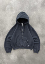 AKIMBO "WATCH PEEKER" ZIP-UP HOODIE - FADED BLACK