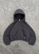 AKIMBO ZIP-UP HOODIE - CHARCOAL