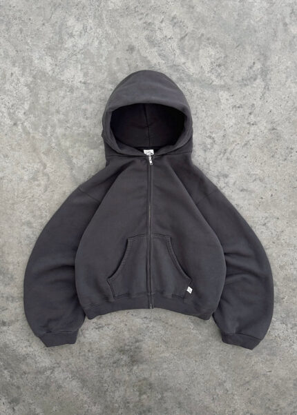 AKIMBO ZIP-UP HOODIE - CHARCOAL